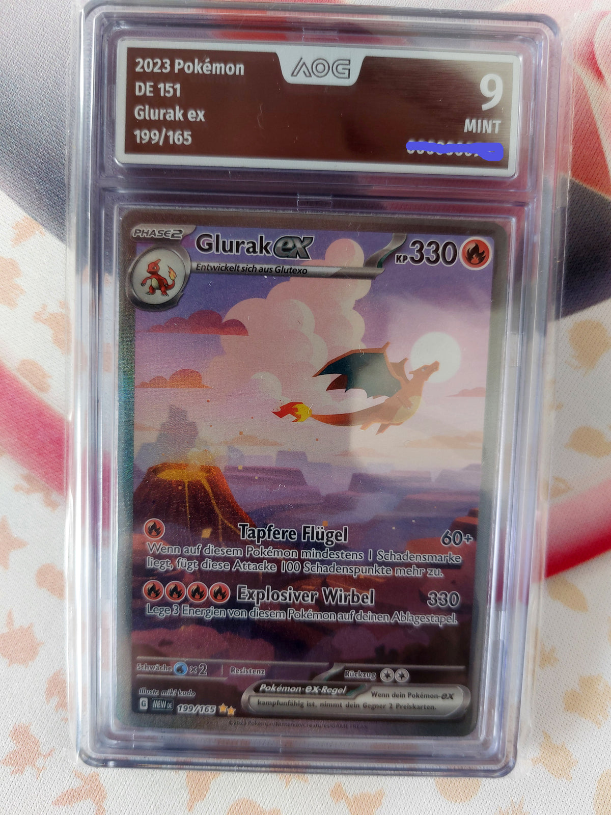199/165 Glurak ex 151 Mew AOG 9 Mint Pokemon