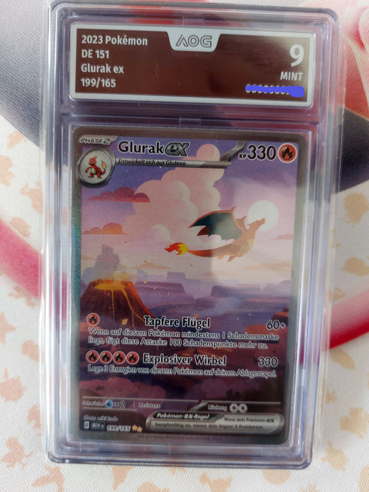 199/165 Glurak ex 151 Mew AOG 9 Mint Pokemon