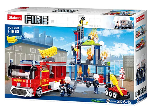 Sluban Großes Feuerwehrauto Feuerwehr Übungsgelände M38-B0967