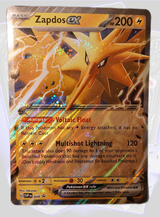 Pokémon XXL Karte Zapdos ex SVP049 Englisch